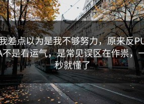 我差点以为是我不够努力，原来反PUA不是看运气，是常见误区在作祟，一秒就懂了